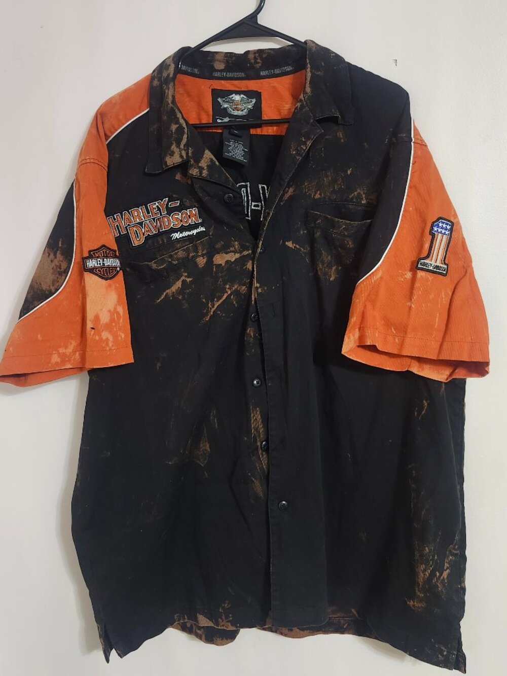 Bleached Harley Davidson shirt size XL